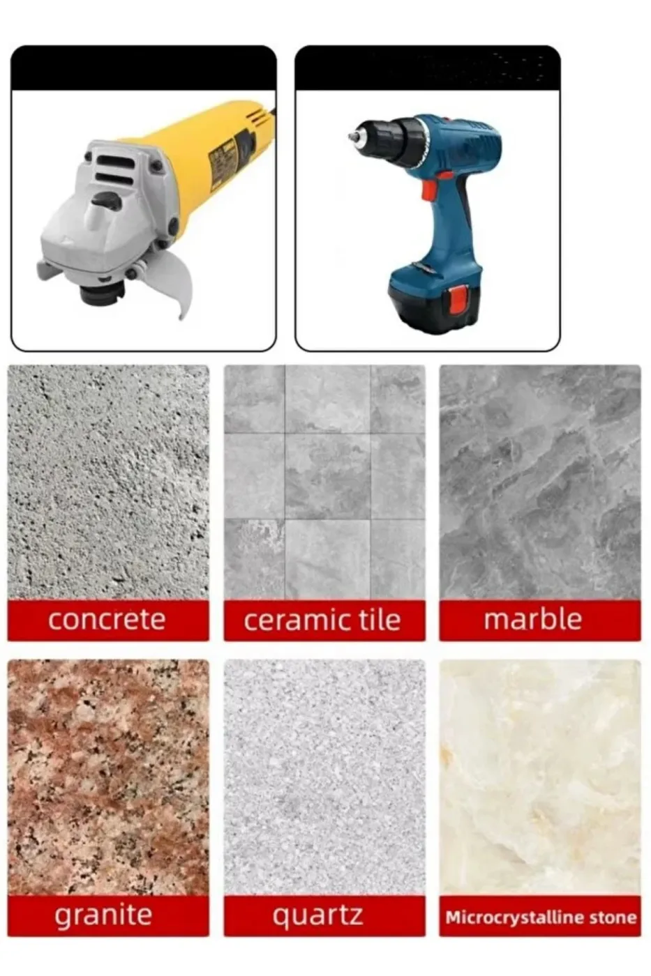 Mermer Fayans Granit Delik Genişletme Pahlama Parlatma Konik Elmaslı Pah Freze Ucu 20 mm - 35 mm - 50 mm