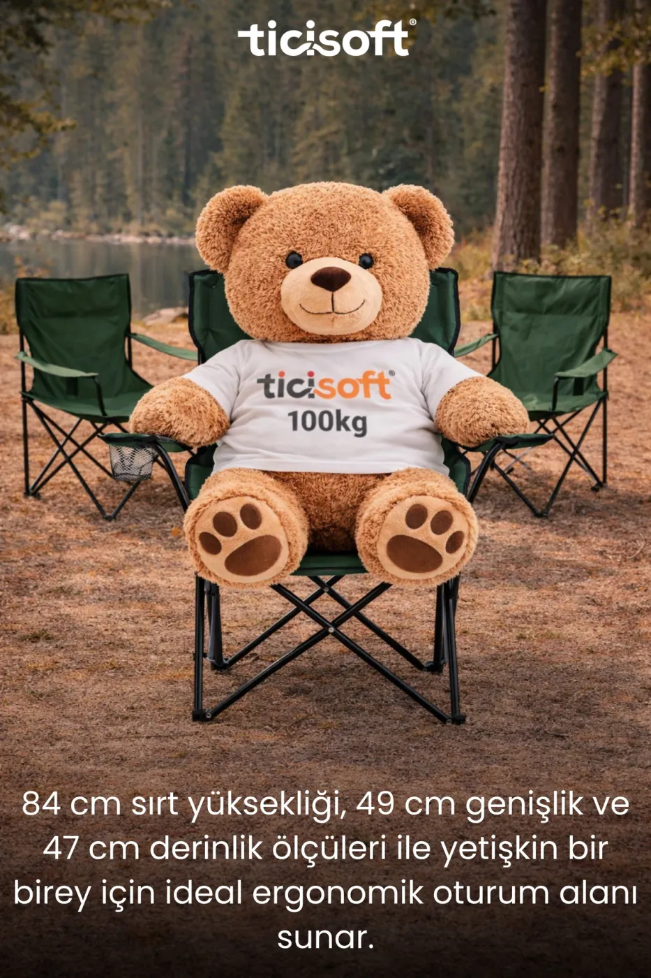 Katlanır Kamp Sandalyesi Çantalı Bardaklıklı 100 Kg Taşıma Kapasiteli Piknik Bahçe Plaj Sandalyesi