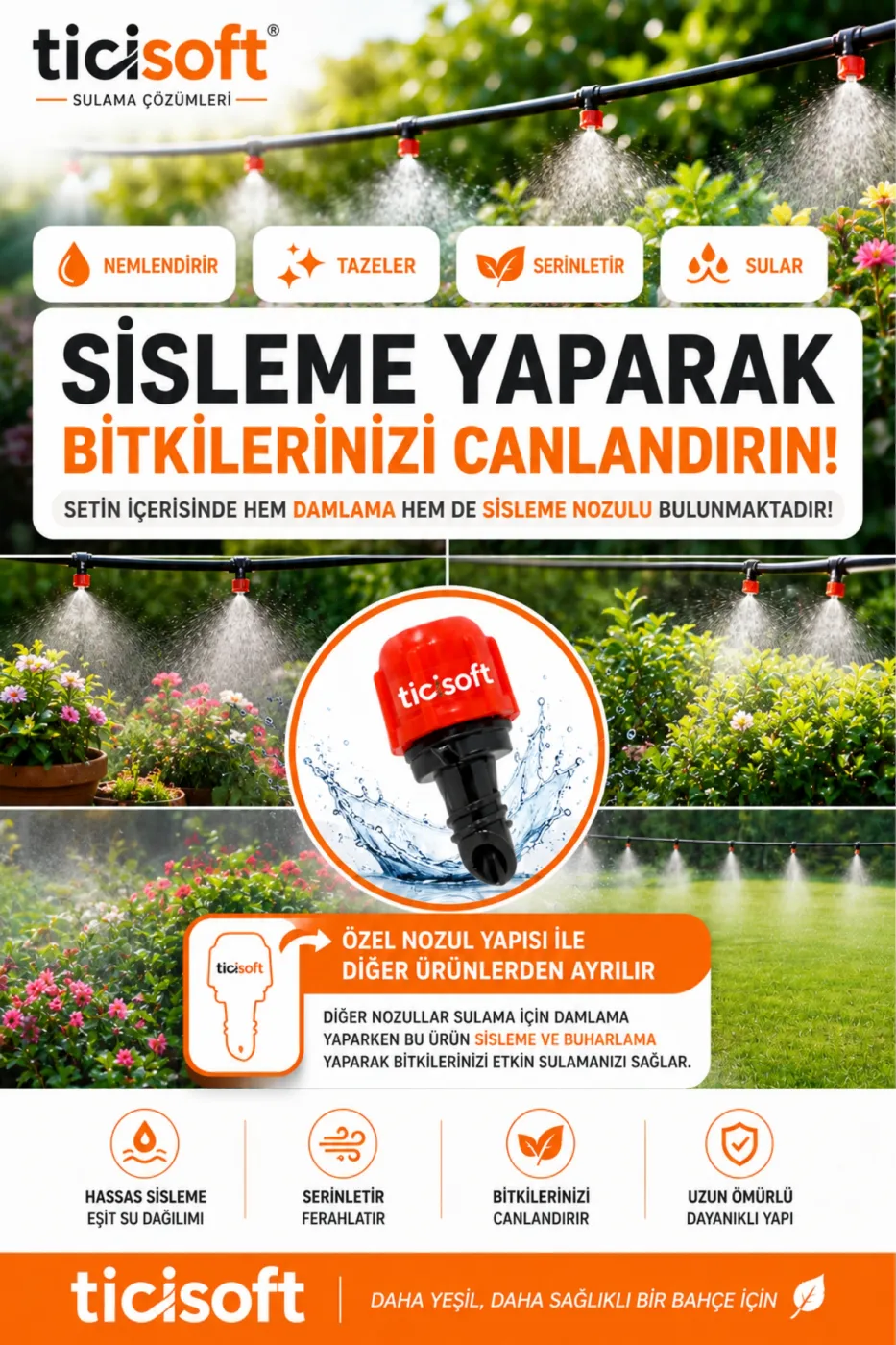 924 Parça 16mm Damlama Sulama Sisleme Seti Bahçe Sera Tarla Hobi Bahçesi Saksı Nemlendirme Misting Buharlama Spagetti Hortum